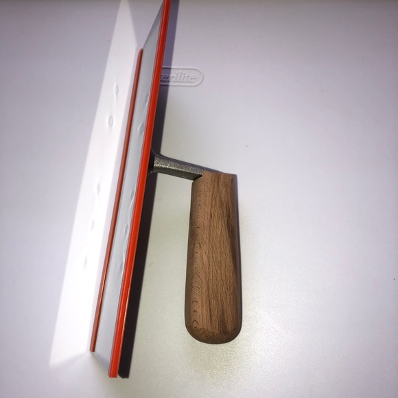 VENETIAN PLASTERING TROWEL Trapezoid Stainless Steel Round Edge Wood Handle Tool - Picture 5 of 11